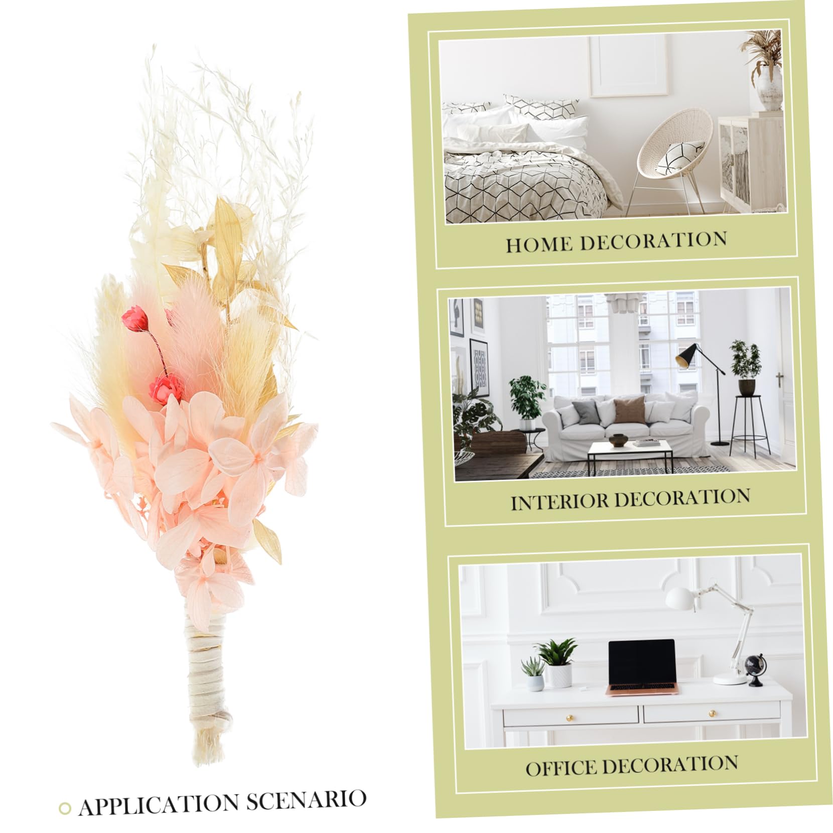 STOBAZA 4stücke Mini Trockenblumenstrauß Boho Blumen Für Hochzeit -Dekoration Fotorahmen Heimdekoration Naturgetrocknete Blumen Für Festliche Anlässe Und Kreative Arrangements
