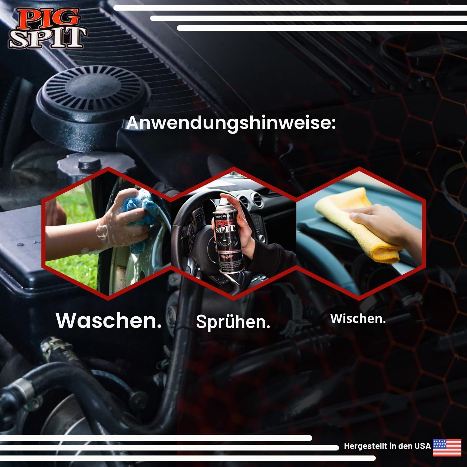 Original, Glanz für Motoren, Zierleisten, Reifen und Vinyl, stellt verblassten schwarzen Kunststoff wieder her, 266 ml, 1 Stück