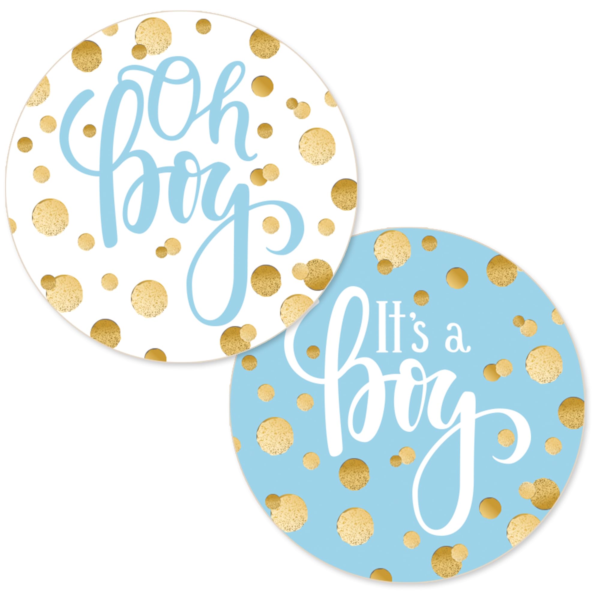 40 x Blue and Gold Baby Shower Stickers 1.75"-image-10