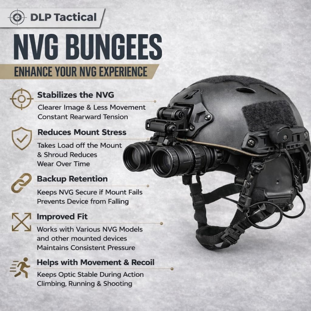 Amazon.com : DLP Tactical NVG Bungee for ARC Rail Helmets ACH MICH