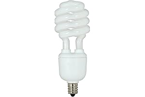 Satco S7366 13W Helical 13W 120VAC 60HZ Candelabra Base T2 Mini Spiral Light Bulb
