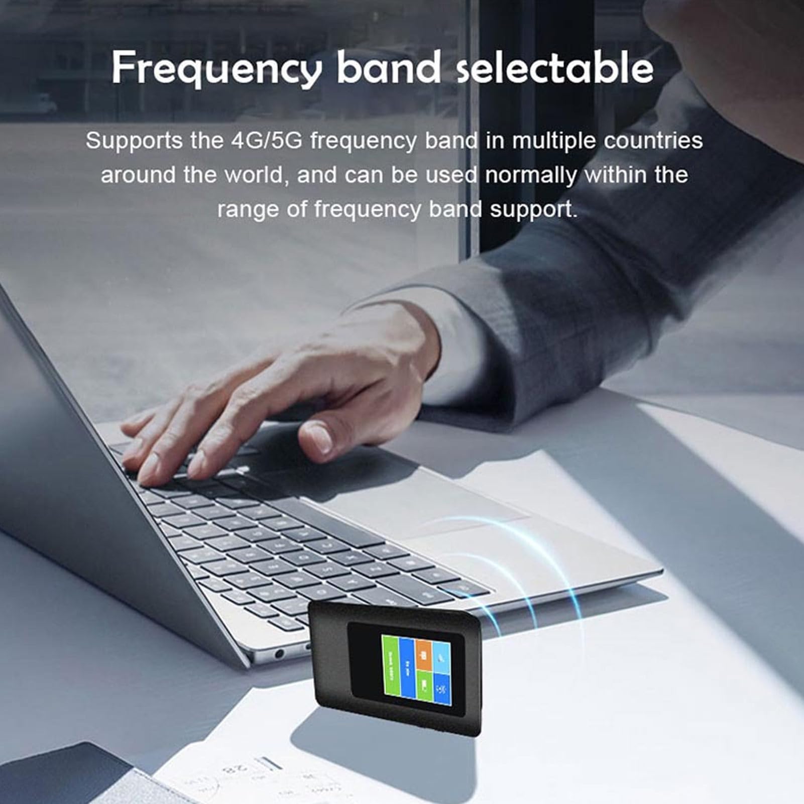 Mobilny Router, Przenośny Mobilny Punkt Dostępu 5G z Gniazdem Karty Nano SIM, Dwuzakresowe Bezprzewodowe Urządzenie Hotspot 2,4 GHz 5,8 GHz do Podróży, do 16 Użytkowników, Wersja