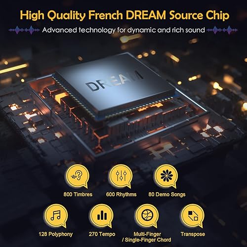 Miniatura 2 de Costzon Piano digital de 88 teclas, teclado eléctrico semipesado de tamaño completo con soporte para muebles, adaptador de corriente, triple pedal,