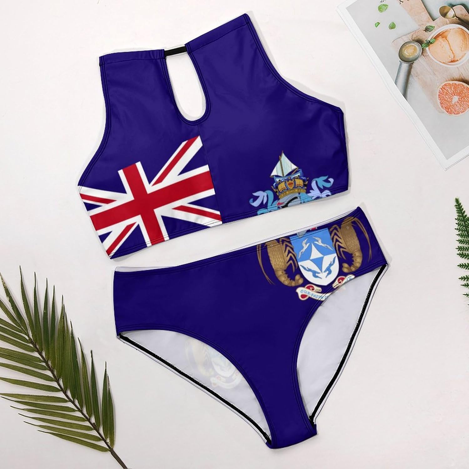 Women's 2 Piece Swimsuit Uganda Flag Adjustable Strap Swimwear Summer Beach Bathing Suits for Womens