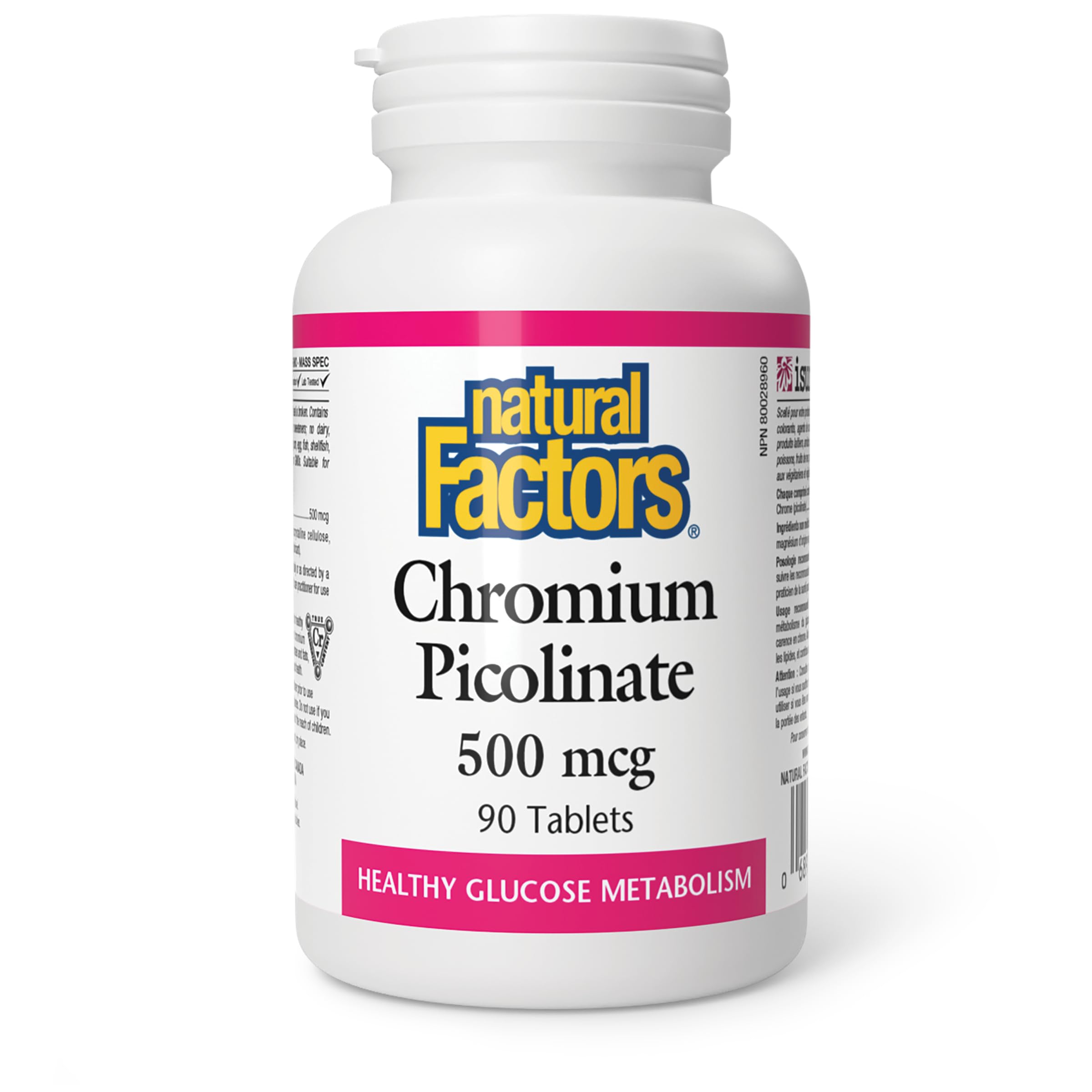 Natural Factors Chromium Picoline 500 Mcg 90 Tablets