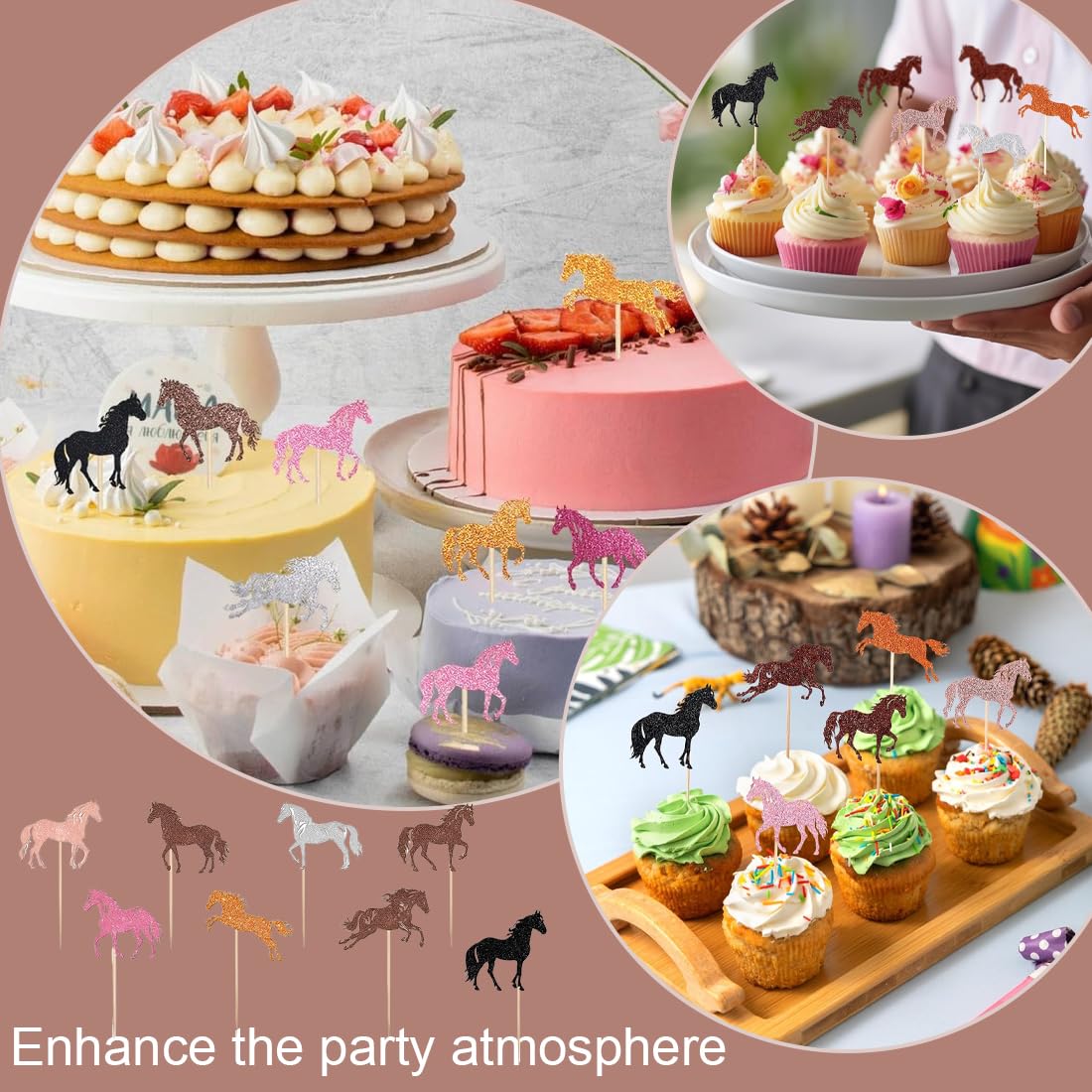 15 Decorazioni Per Torta A Tema Cavallo – Topper Compleanno Con Animali E Recinzioni, Per Bambini