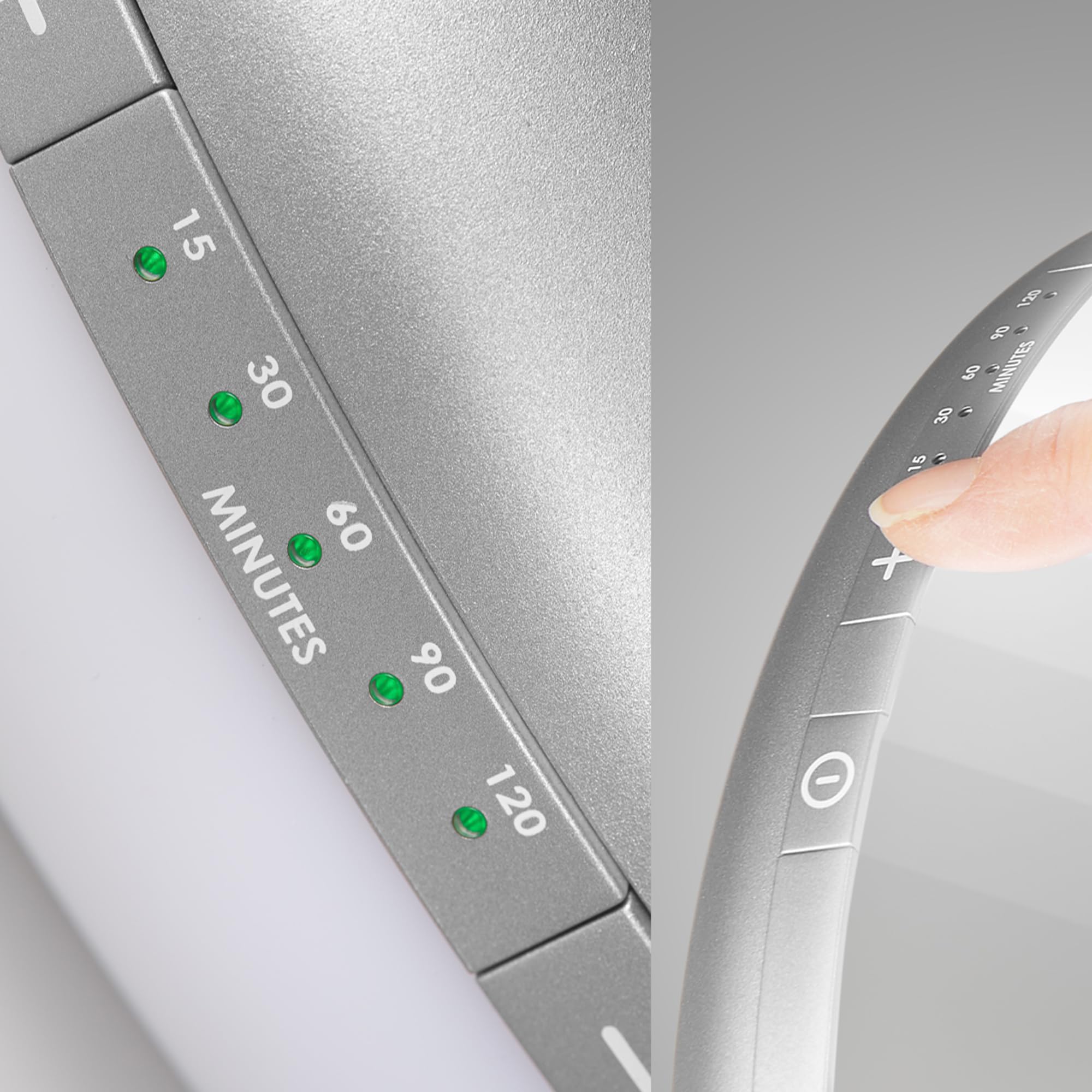 Lanaform Lumino LED Silver - Lámpara De Terapia De Luz - 10000 Lux - CONDUJO - Libre De Rayos UV - 5 Intensidades Ajustables
