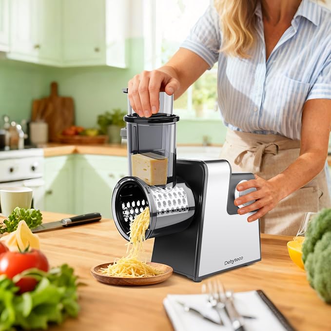 Rallador eléctrico de queso 7 en 1 acero inoxidable miniatura 2