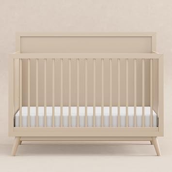 Babyletto Palma 4-in-1 Convertible Baby Crib, Taupe | GREENGUARD Certified, Converts to Toddler Bed, Daybed & Full Size Bed - 4 Adjustable Heights, Toddler Conversion Kit Included