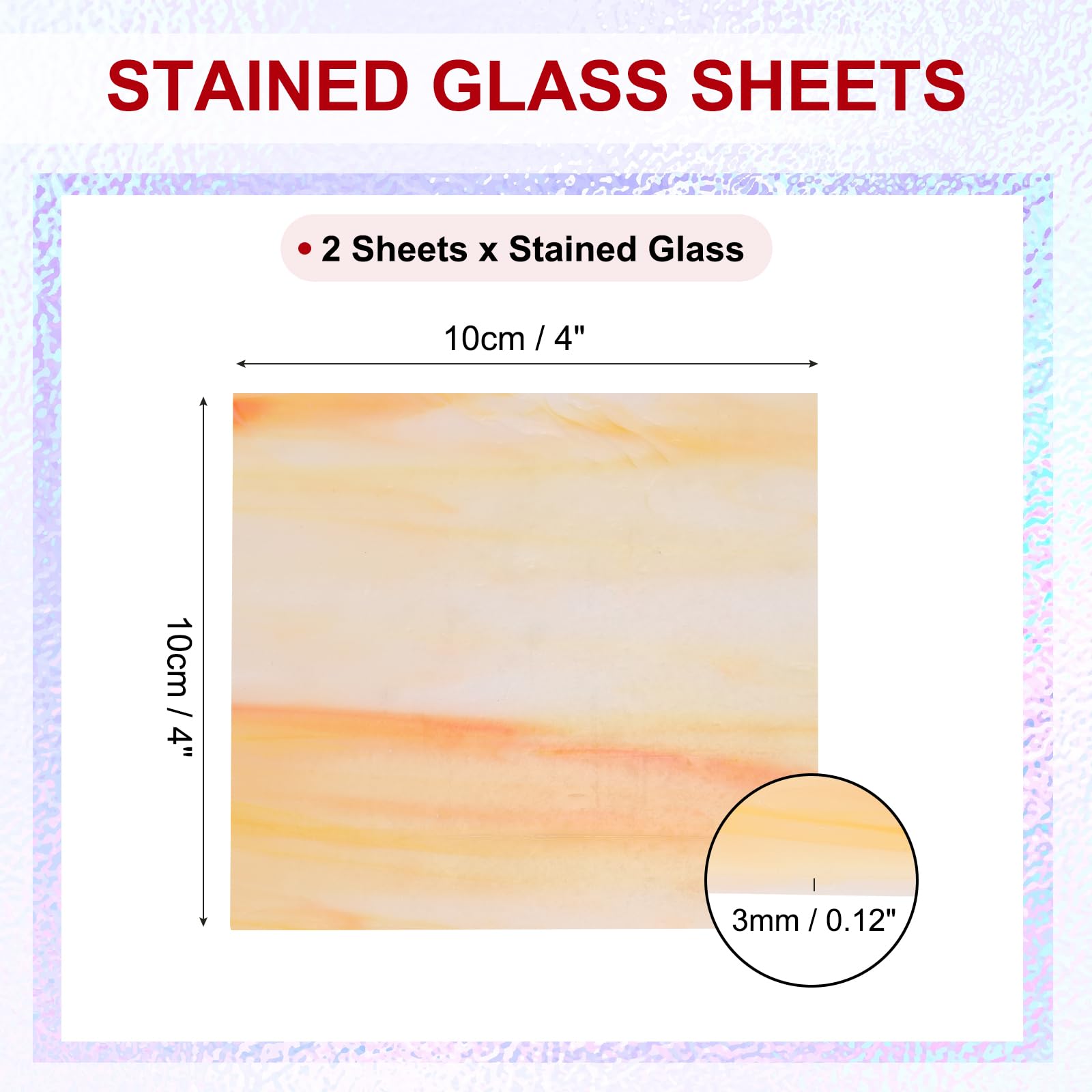 PATIKIL 4 x 4 Inch Transparent Stained Glass Sheets - Image 2