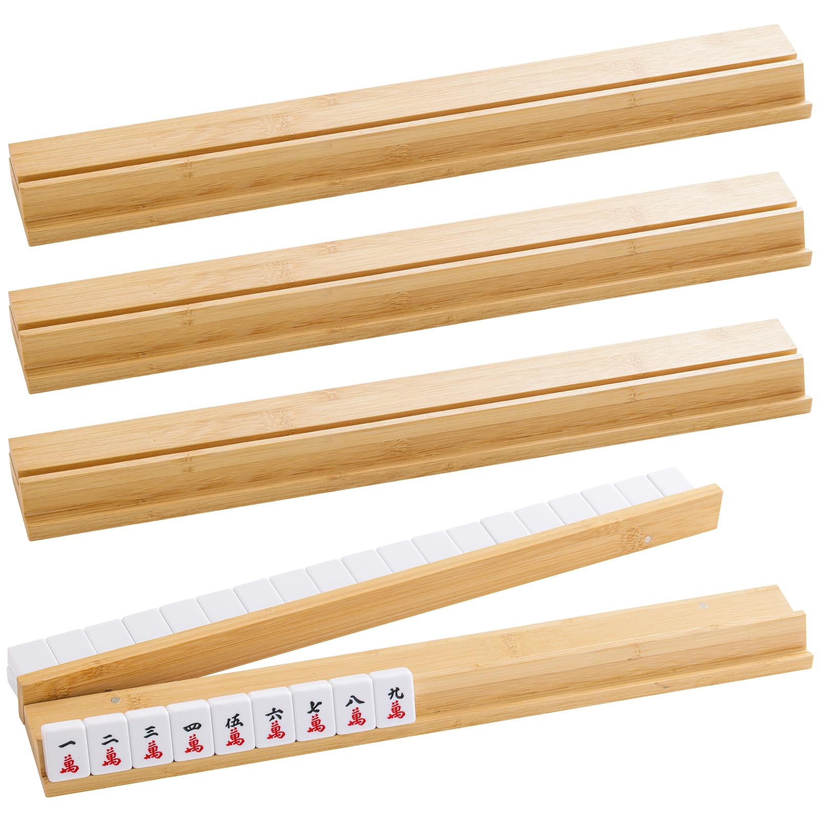 Photo 1 of Magic Sewing Machine Bamboo Mahjong Racks with Magnetic Pushers (20 in)