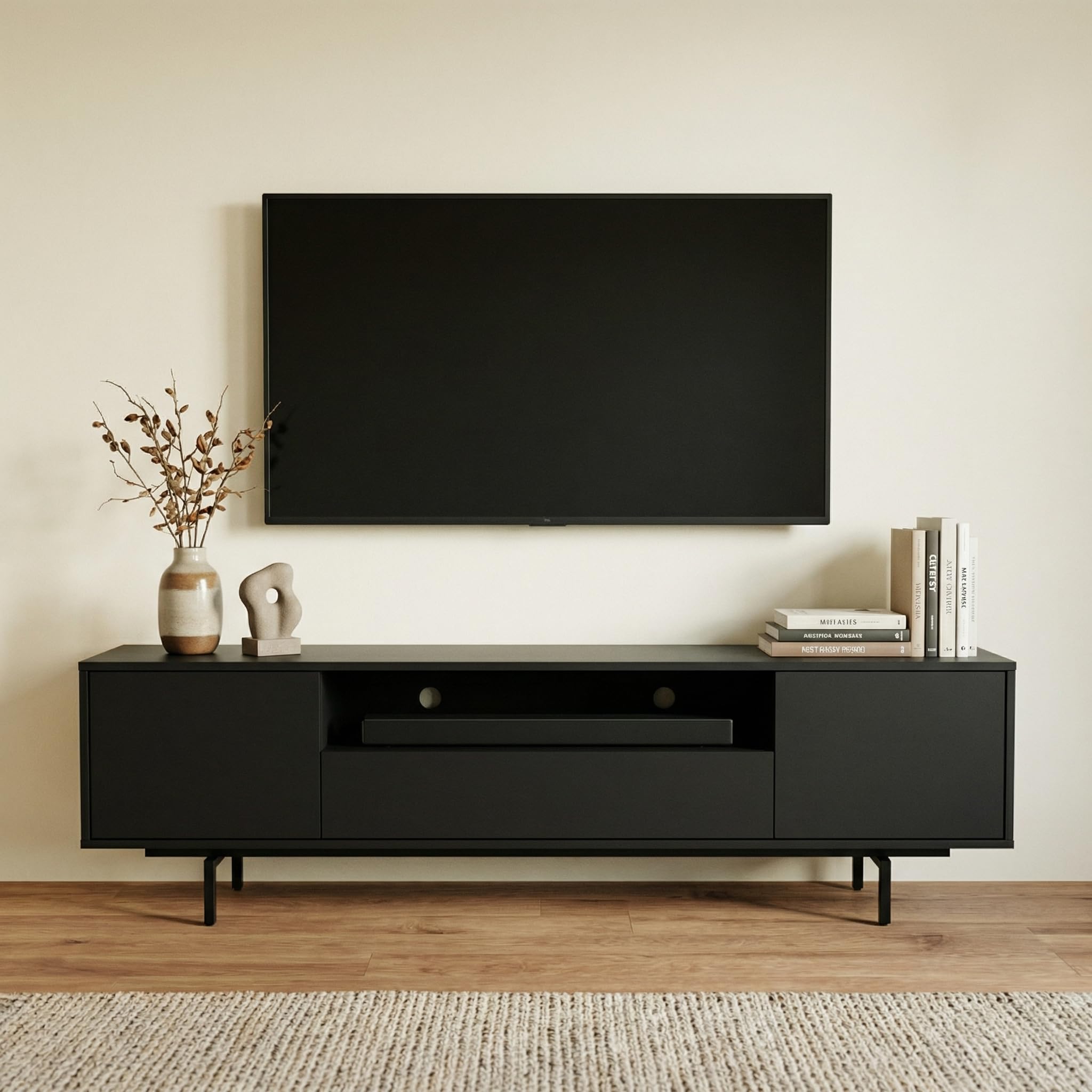 Amazon.com: ComfIQ Norrhaus 75-Inch Modern TV Stand – No Tools