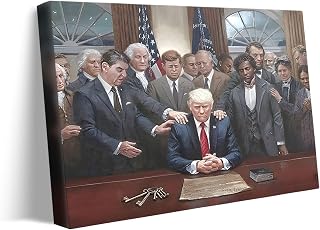 Donald Trump Canvas Wall Art 2024 President, The Hope of U.S. Art Poster Prints Decorative Painting Canvas Picture Artwork for Home Office Decoration Living Room Posters Bedroom, Framed (8x10inch)