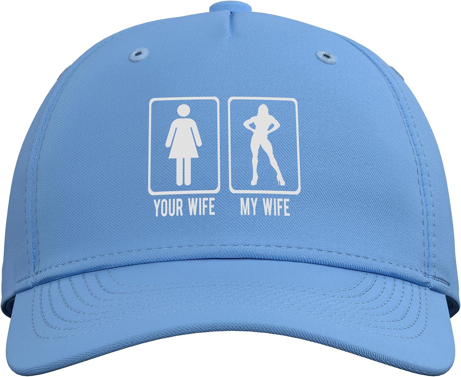 Your Wife Vs My Wife Weightlifting Bodybuilder Meme Adjustable Baseball Hat image 2
