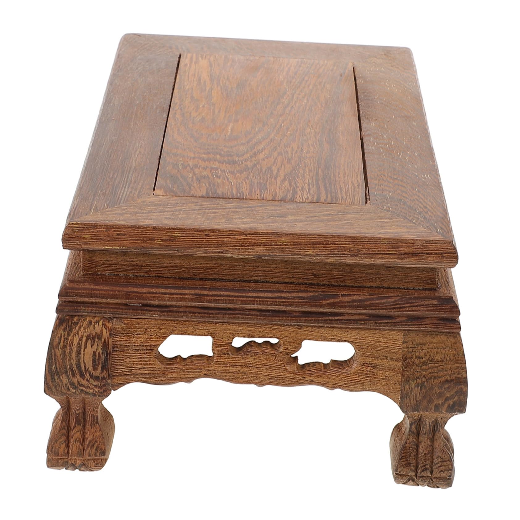 Amosfun 3piezas Soporte De Madera Para Base Estable Para Soporte Decorativo De Madera Para Jardín y Riser De Bonsái y