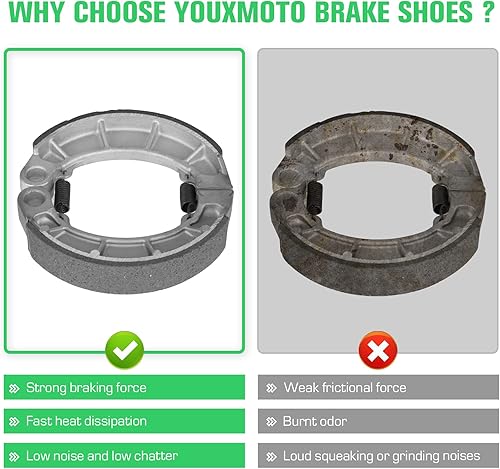 Miniatura 2 de Youxmoto Zapatas y pastillas de freno delanteras traseras aptas para Honda FourTrax Foreman 500 2014-2022 para frenos Rancher 420 2007-2021, TRX420