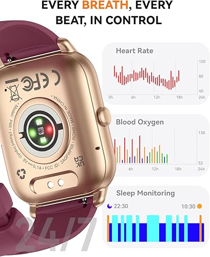 Miniatura 4 de Relojes inteligentes para hombres y mujeres (responder/realizar llamada), reloj rastreador de fitness con contador de actividad/monitor de sueño/más