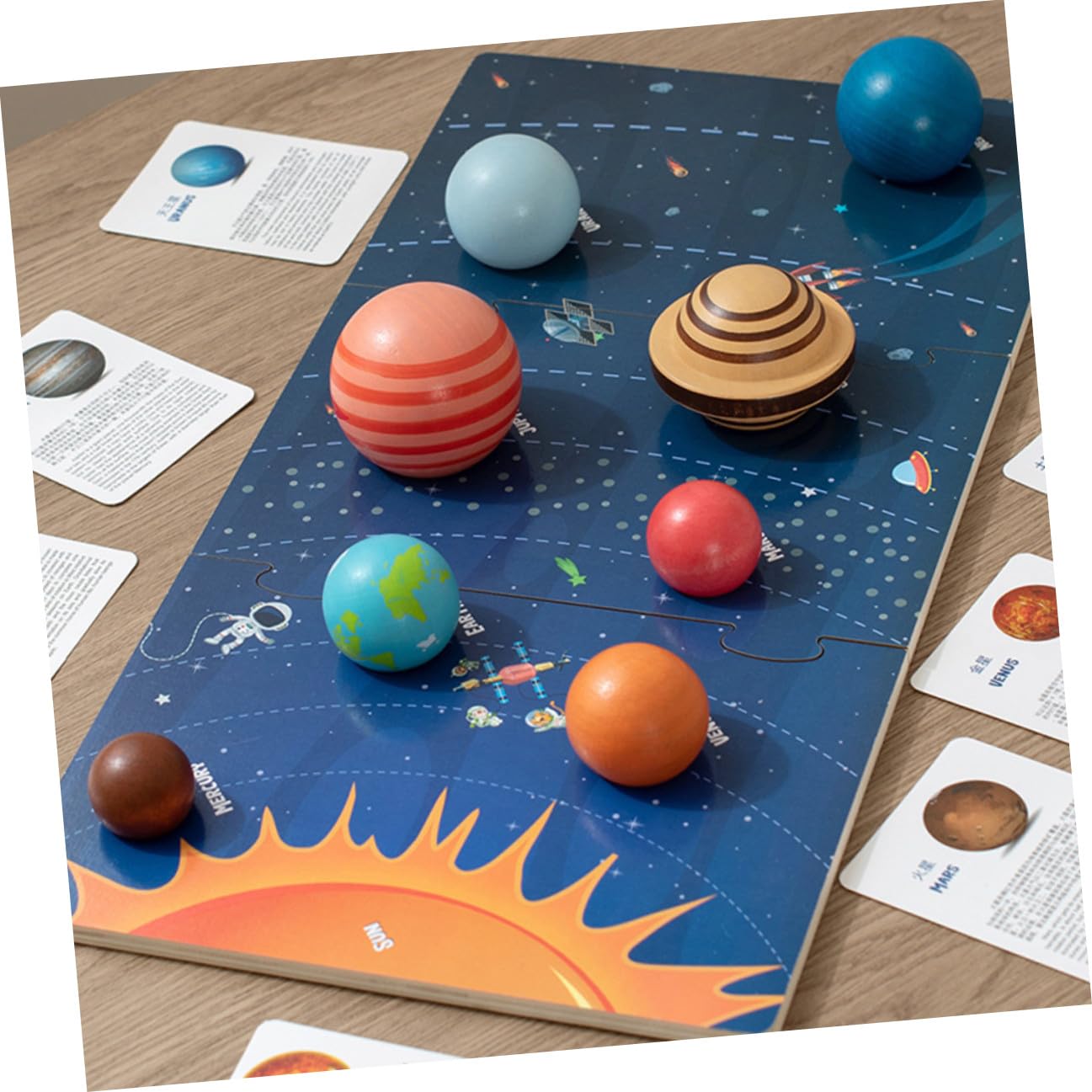 Rompecabezas de Planetas 1 Juego de Madera Educativo para Bebés y Niños
