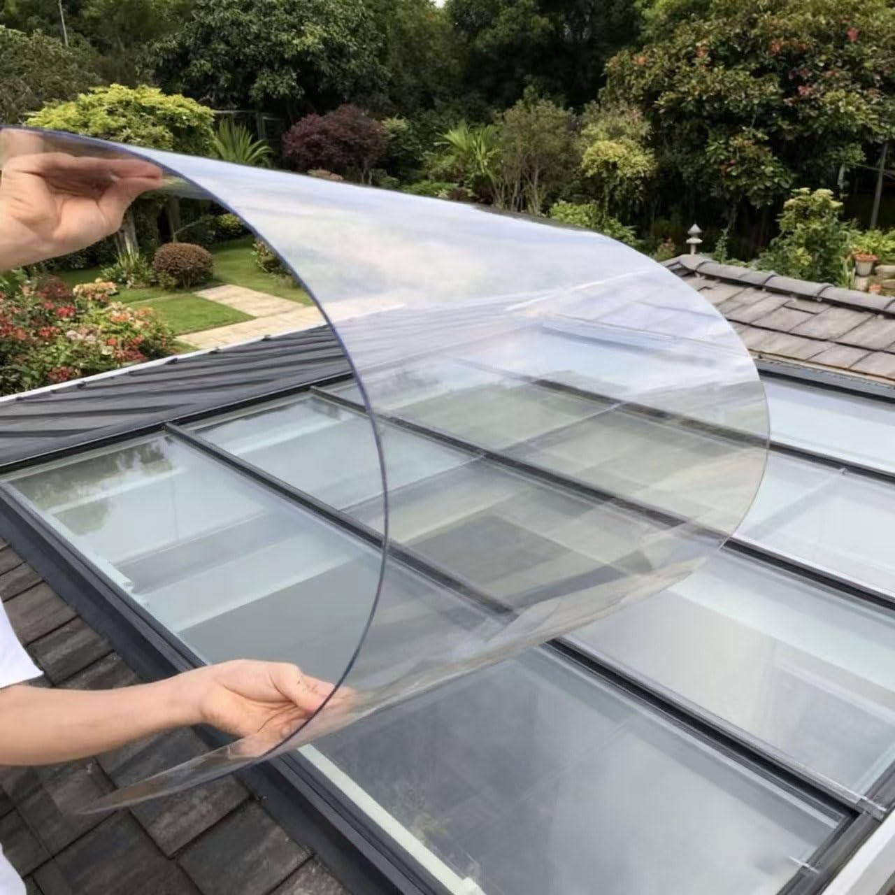 PC Polycarbonate Clear Roofing Greenhouse Sheets Uv Resistant And Strong Toughness 0.5 - 20 mm Thickness for Conservatory, Car Ports Shelters, Carport, Patio Cover Easy (Size:600mmx1000mm,Color:2mm)