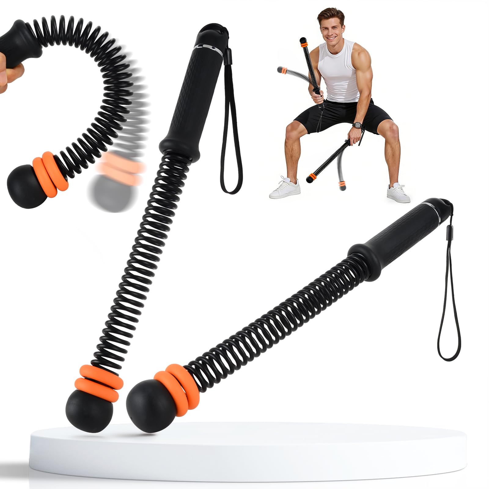 Corde de bataille sans corde à poignées lestées pour brûler les calories
