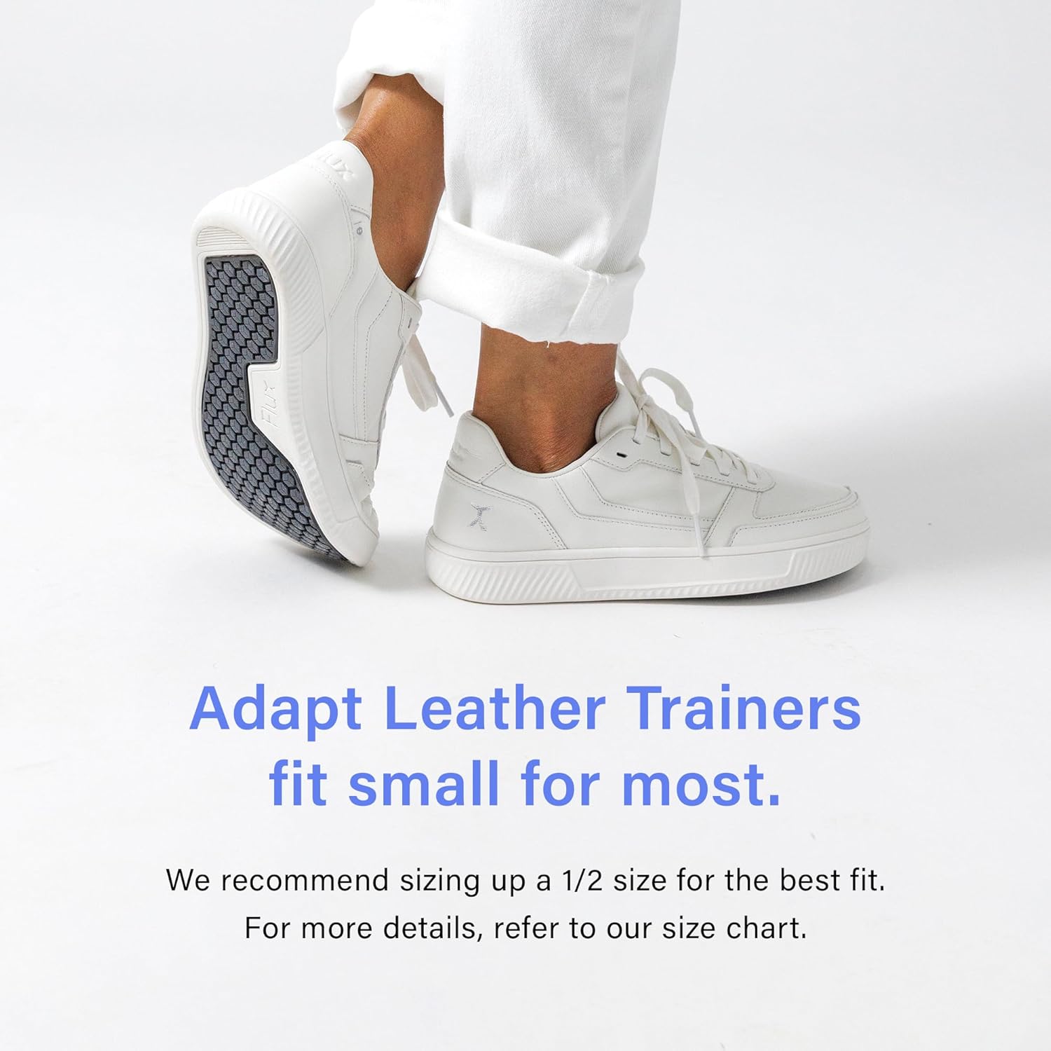 Adapt Leather Trainer – Full Grain Leather Sneakers with Zero Drop, Wide Toe Box & Flexible Traction for Walking, Casual Wear, Urban Lifestyle - Image 2