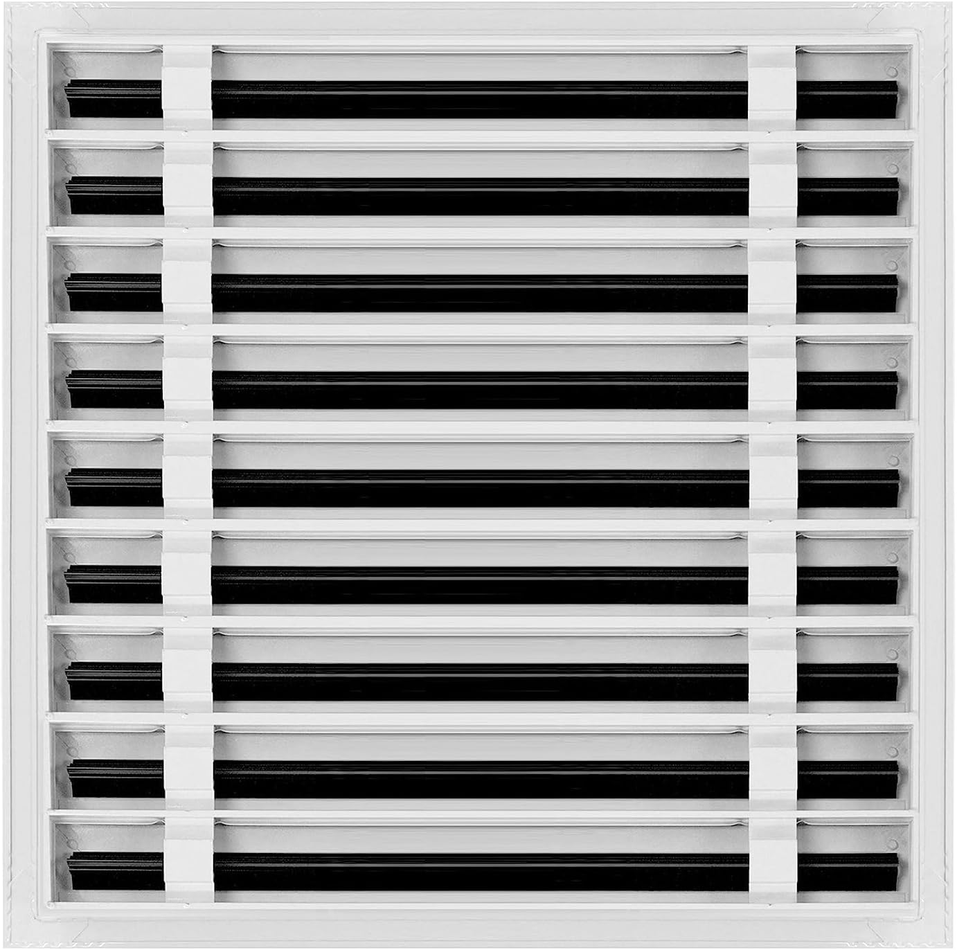 Buildmart - 18x18 Modern AC Vent Cover - Decorative White Aluminum Air Vent - Standard Linear Slot Diffuser - Heating and Cooling Register Grille for Ceiling, Walls & Floors - Texas Buildmart