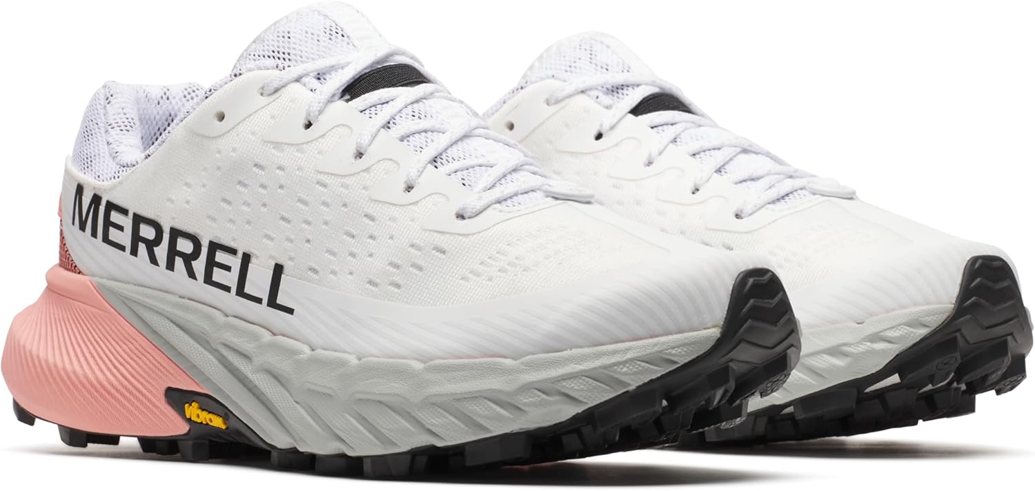 Merrell Women's Agility Peak 5 Sneaker, White/Soft Coral, 10 - Image 2