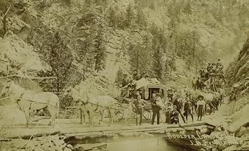 Boulder Canyon Colorado Stagecoach Ca 1880S Nice Photograph Of The Columbine Stage Photographed By J B Stuhtevant AKA Rocky Mountain Joe There Are Two Stagecoaches Full Of People Poster Print by JB