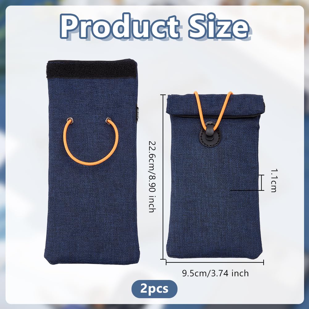 OLYCRAFT 2pz Custodia con Blocco EMF per La Protezione del Telefono Cellulare 22.6x9.5cm Borsa Faraday Blu Custodia di Sicurezza Blocchi RFID per Telefono Chiave Dell'Auto Blocco del Segnale