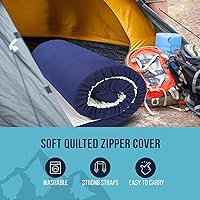 Vista 4 de Foamma Colchón de espuma viscoelástica enrollable de 4 x 30 x 75 pulgadas con funda de cremallera resistente al agua, plegable y portátil