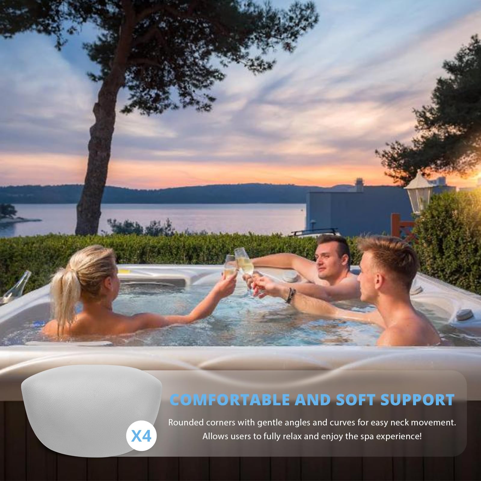 IWIWE 6472-970 680 umgekehrtes Kissen für 2007 bis 2017 Sundance 680 Series Spas und verschiedene Modelle (4 Stück)