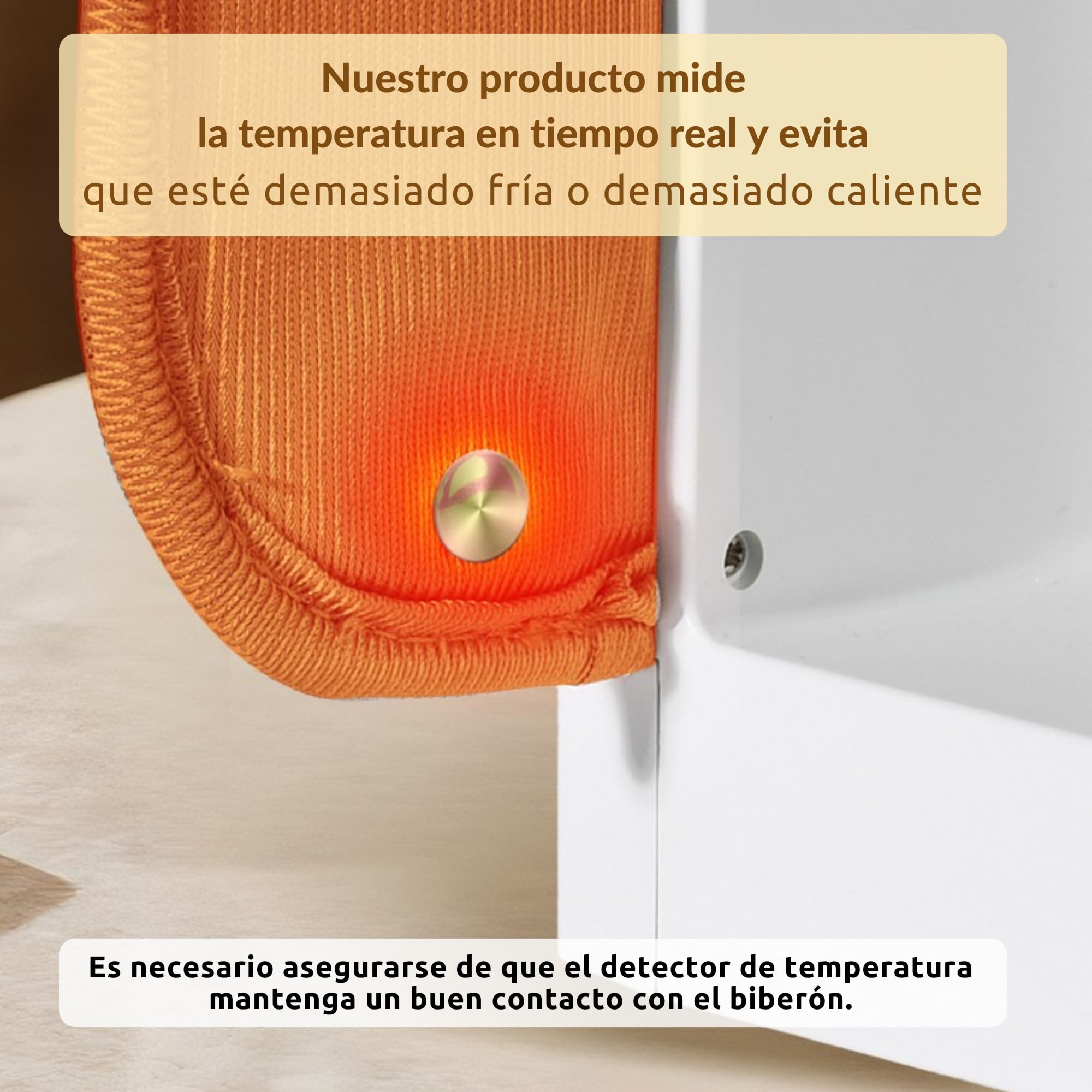 Smartia – calienta biberones portatil Modelo 2026, batería de 9000 mAh y resistente a líquidos, calentador de biberon con pantalla y luz nocturna para tu bebe, 6 niveles de Tº, Cert. CE ROSH
