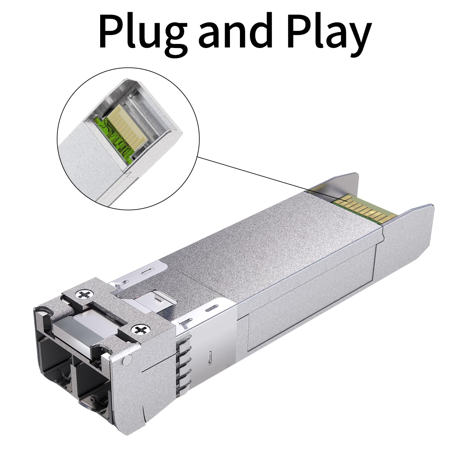 Lot de 2 émetteurs-récepteurs SFP+ 10G SFP LC MMF300m 10GBase-SR SFP+, 10G 850 nm MMF, jusqu'à 300 mètres, compatibles avec Cisco SFP-10G-SR, Meraki MA-SFP-10GB-SR, Ubiquiti UF-MM-10G, Mikrotik,