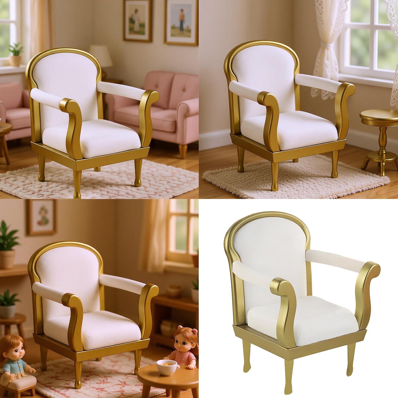 FOLODA Divano in scala 1/6 con collezione European Styles, colore bianco