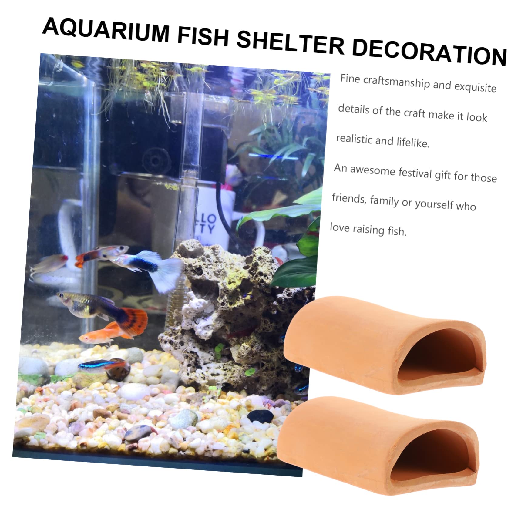 BESPORTBLE 6stücke Keramische Aquarium Versteckhäuser Für Garnelen Und Fische Unterwasser-Dekoration Mit Lebendigen Farben Versteck Und Brutstätte Für Aquarienlebewesen