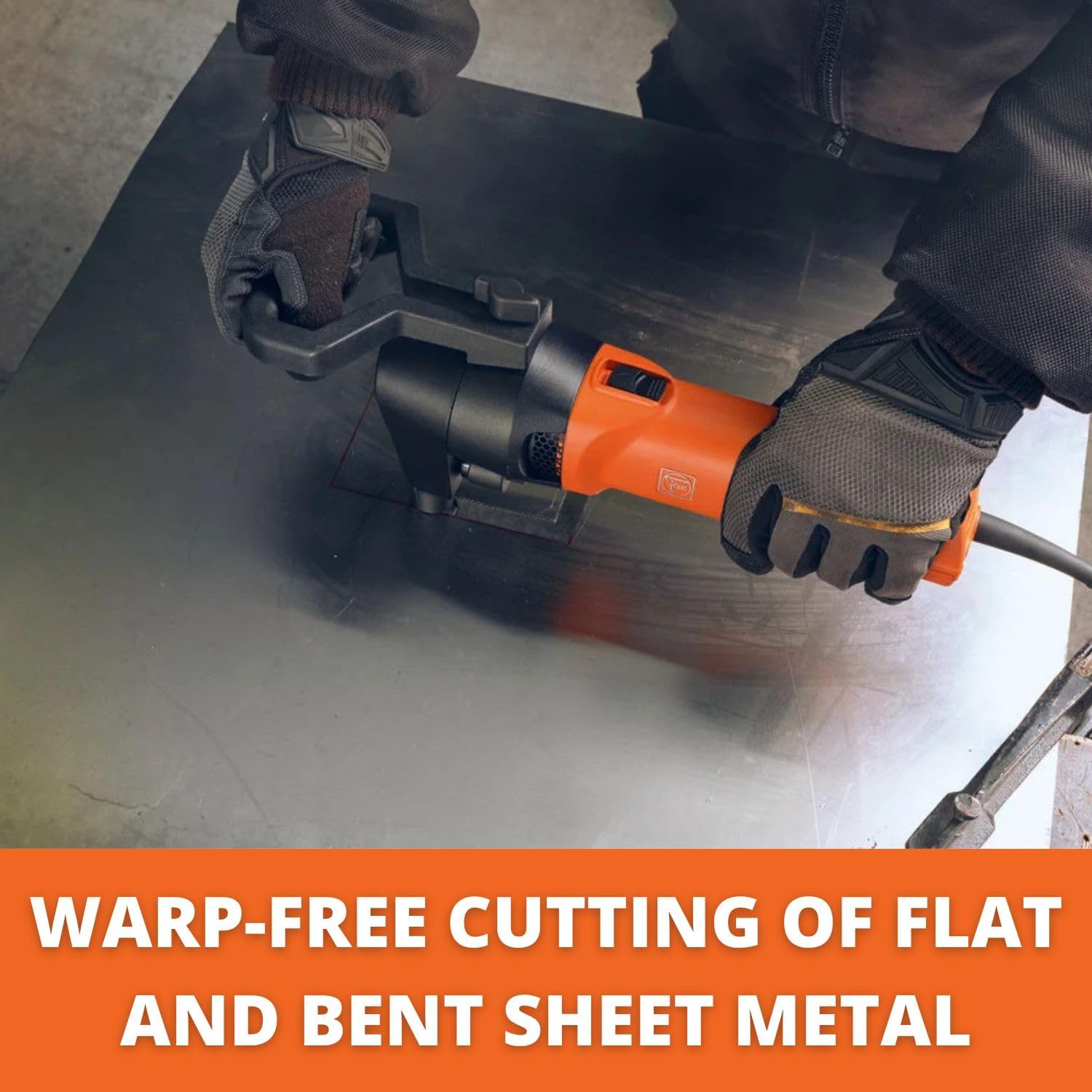 Fein Nibbler with Unlimited Curve Compatibility for Grooves and Cut-outs - 10-Gauge Cutting Tool with 1,700W Power, QuickIn System - BLK 3.5 E - 72324661090