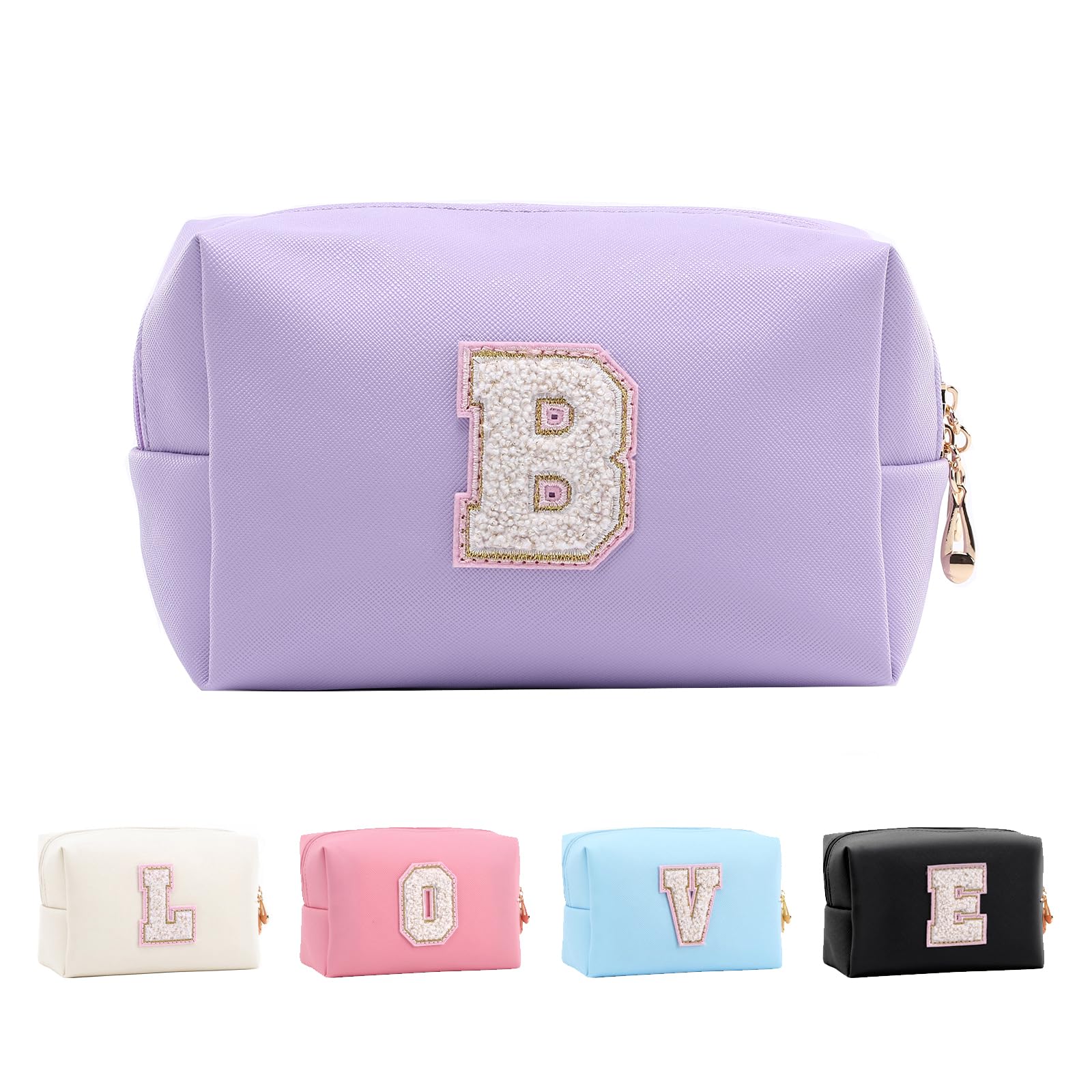 Bolsa de Maquillaje, Bolsa de Cosméticos Impermeable de Viaje, PU Cuero, Neceser de Baño, Bolsa De Aseo Y Almacenamiento para Mujer,Cosas Preppy para niñas Adolescentes (Letra A-Z) — view 25