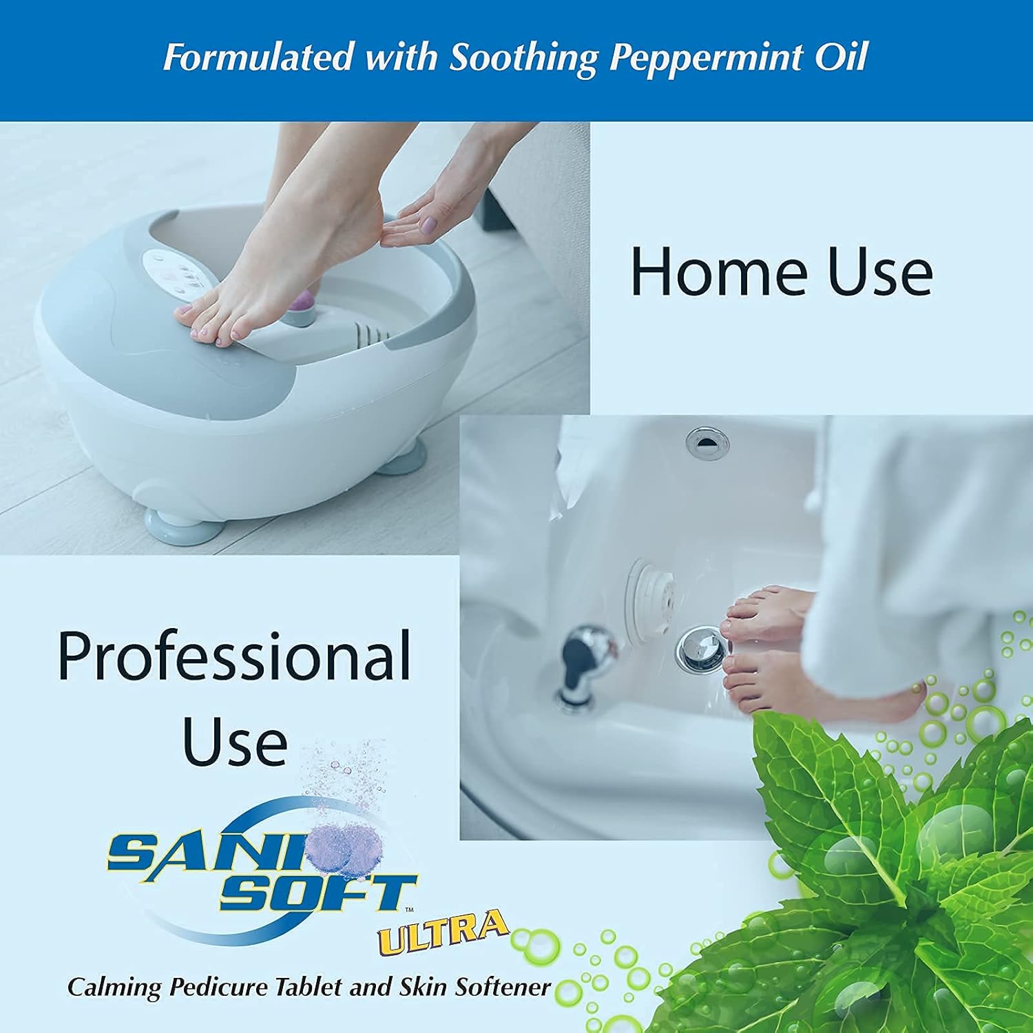 SANI CARE Sani-Soft Peppermint Formulated with Relaxing Peppermint Oil and Aloe Vera 150 Tabs SAN0200 : Hand And Nail Care Products : Beauty & Personal Care