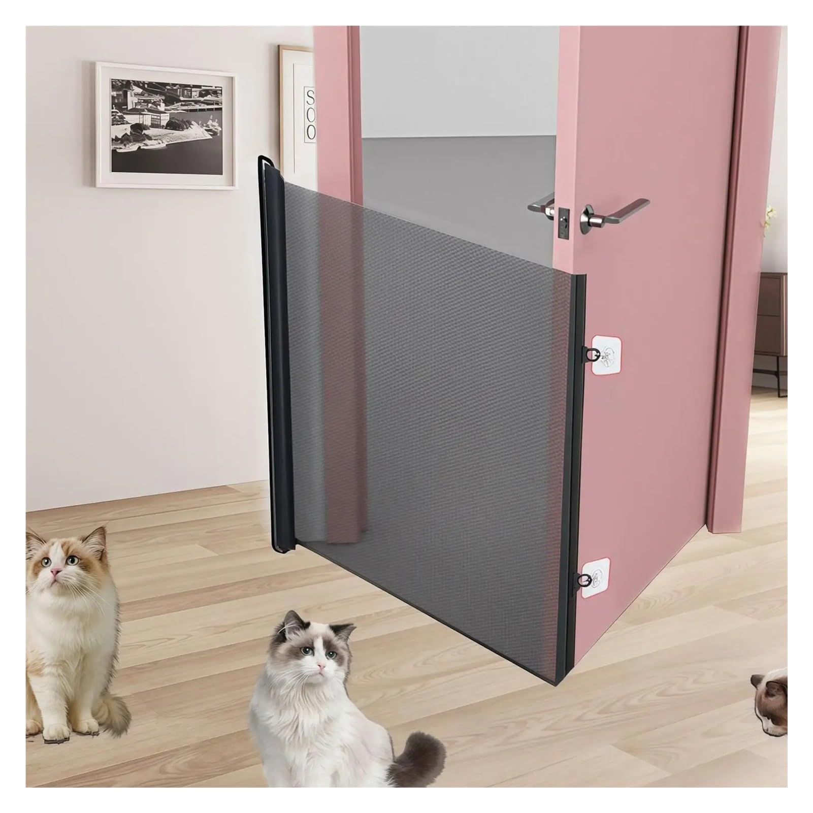 Cancelletto Estensibile Cancello for animali retrattile automatico in rete rinforzata