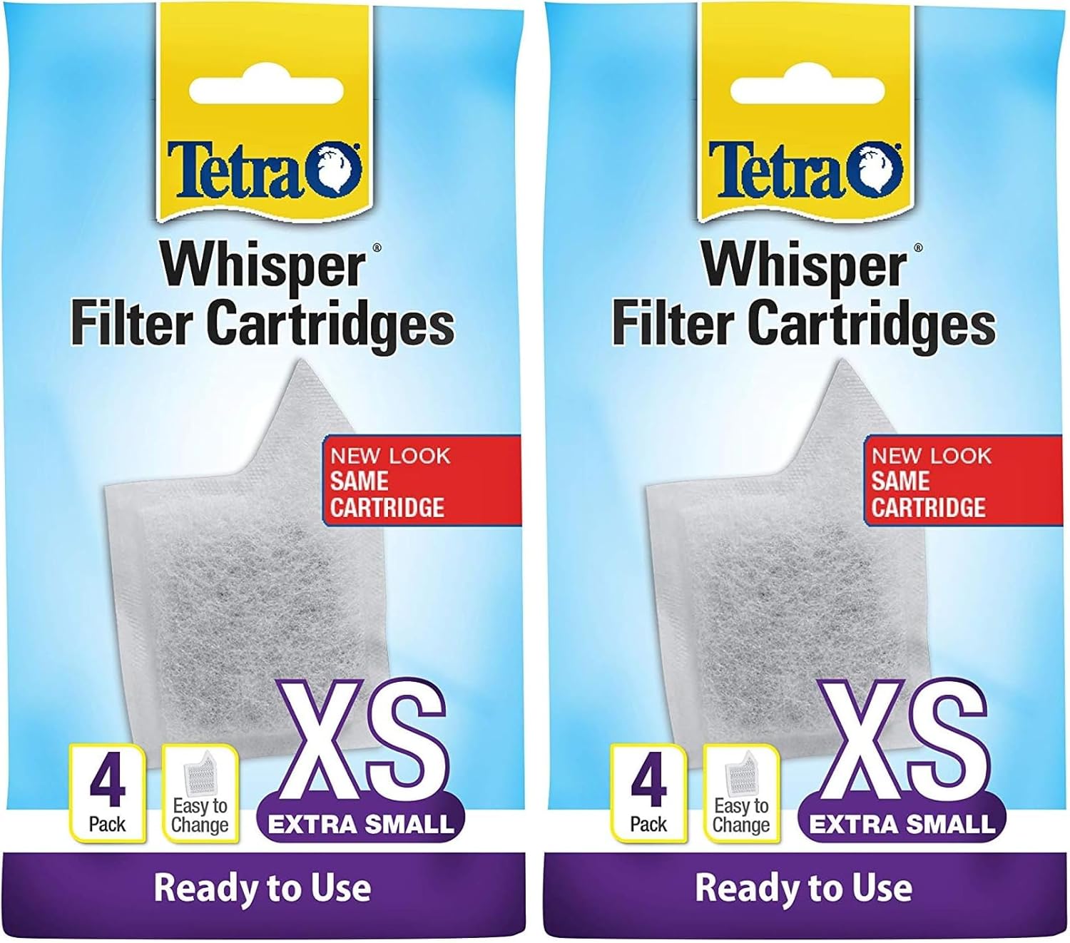 Tetra Whisper Filter Cartridges 4 Count, Extra Small, For aquarium Filtration (AQ-78052),white
