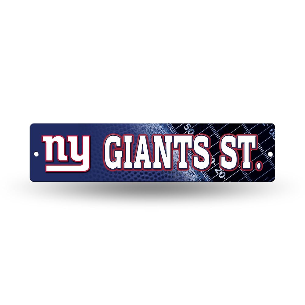 Rico Industries NFL New York Giants 16-Inch Plastic Street Sign Dcor
