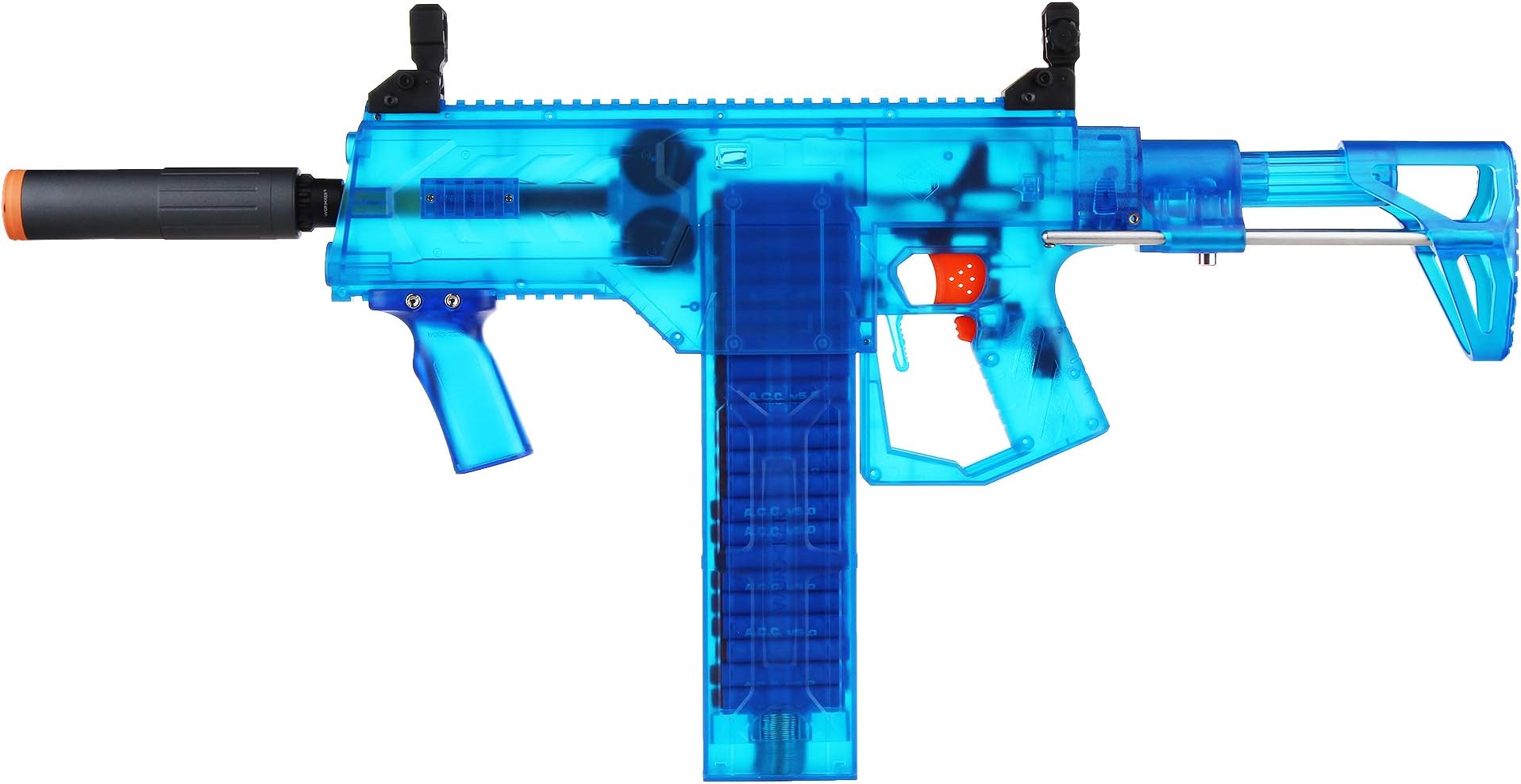 JGCWorker Dominator Series D Blaster with 40 Darts Magazine, Toys for Outdoor Nerf War Party Games