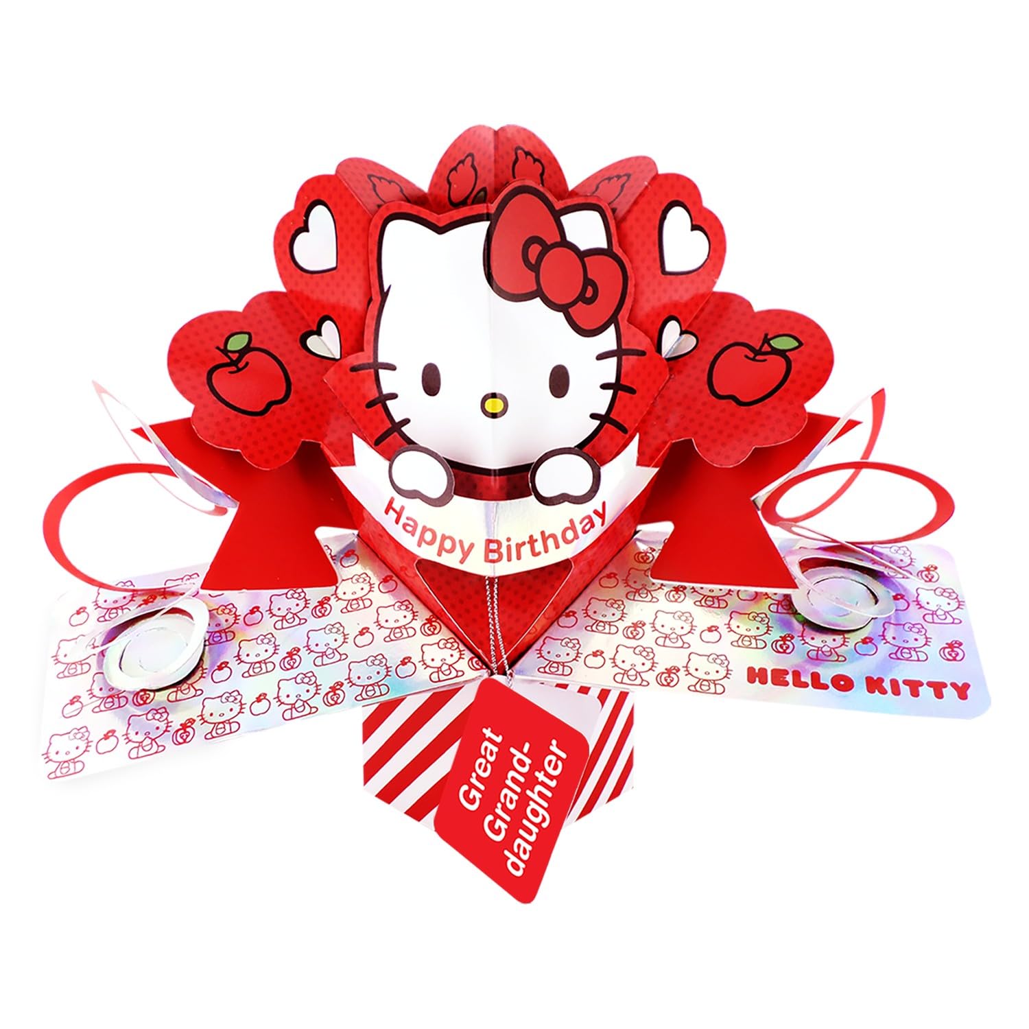 Second Nature Pop Ups Hello Kitty 3D Pop Up Great-Granddaughter Birthday Card Cute Keepsake Card Collectable Greeting Card - Nostalgic, Vibrant, Cat Lover, Eco-Friendly, Hello Kitty Fan, Cute Cat