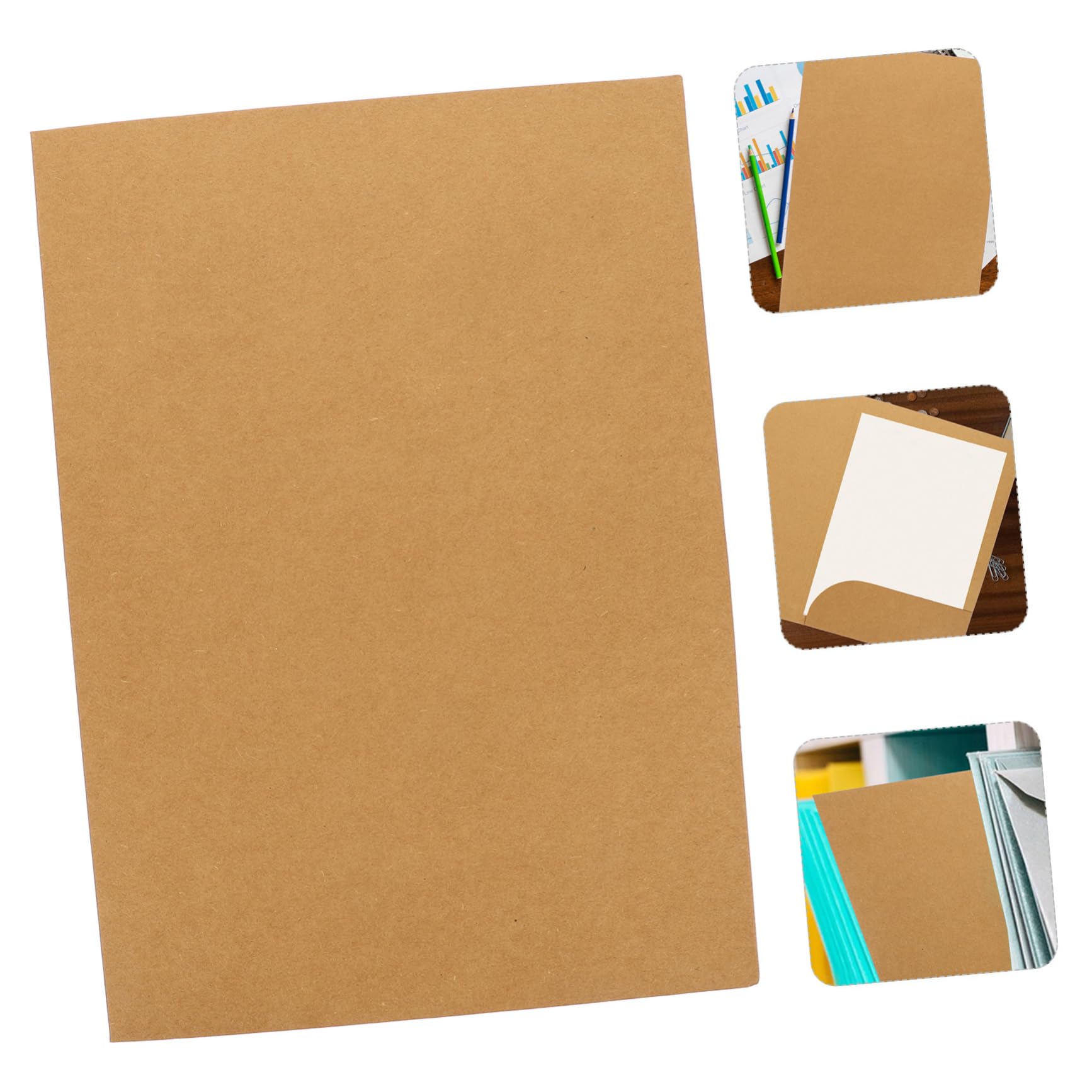 Dokumentenmappe aus Kraftpapier A4 20 Stück zum Beschriften | Einschulung Deko, Präsentationsmappe Papier für Studium und Geschäftsnotizen