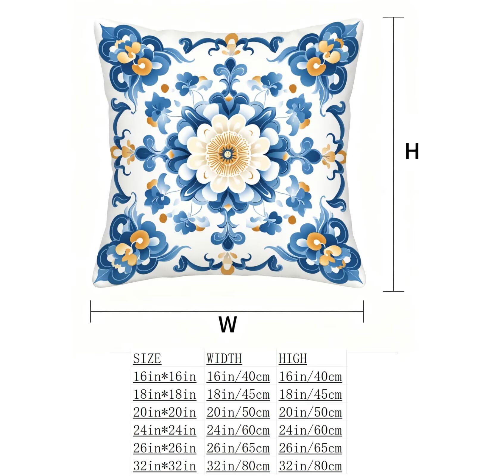 Azul Funda Cojin 60x60 Bohemia Funda Almohada 60x60 Cojines Sofa Súper Suave Fundas Cojines Decorativos Fundas Almohadas 4 Piezas Almohada Cervicales y Cuello, para Hogar Cama Salon Decoracion E - 741