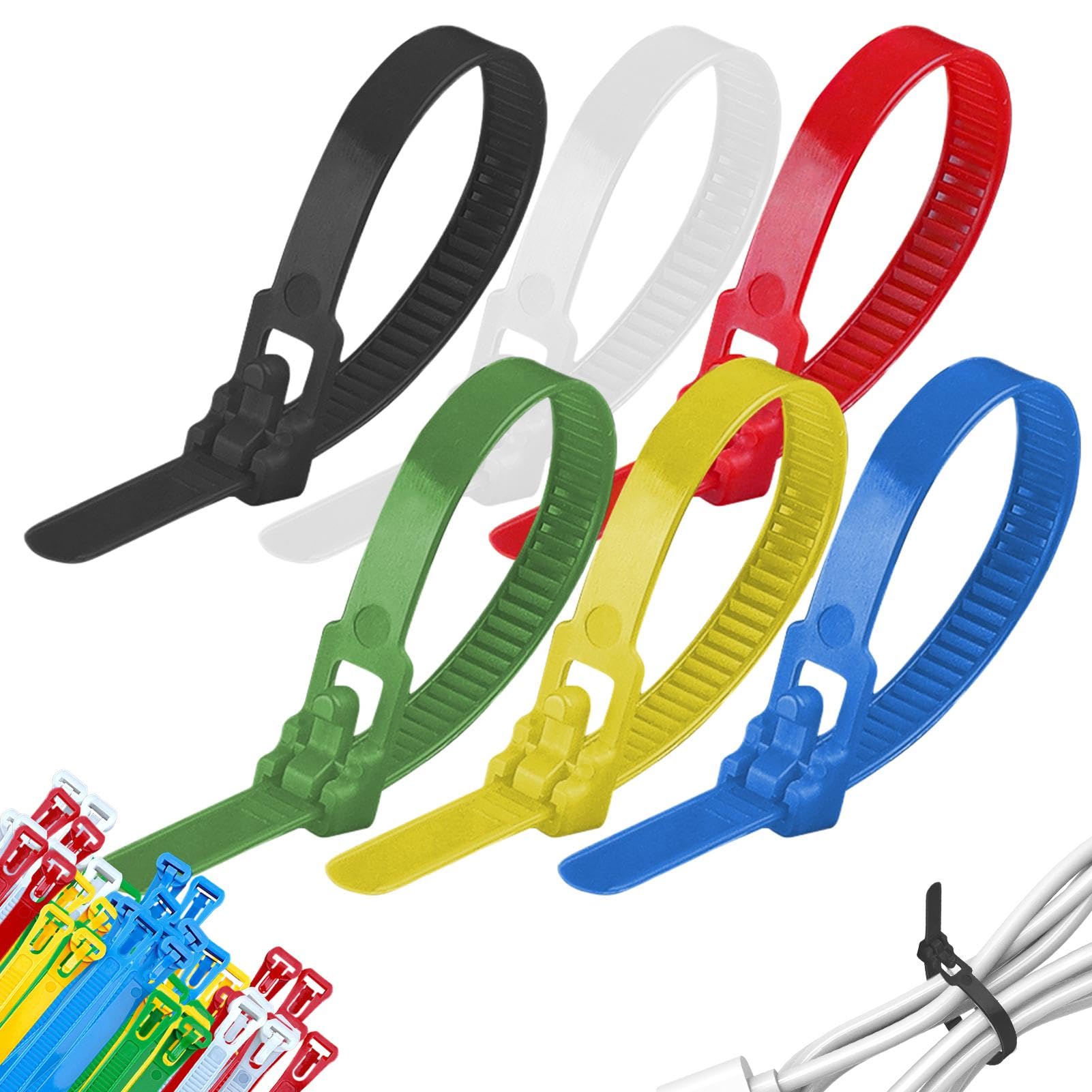 50x Nylon Kabelbinder – Schwerlast Selbstverriegelnd, Universal ( Reißverschluss Krawatten Halter 50x Nylon Kabelbinder – Schwerlast Selbstverriegelnd, Universal ( Reißverschluss Krawatten Halter