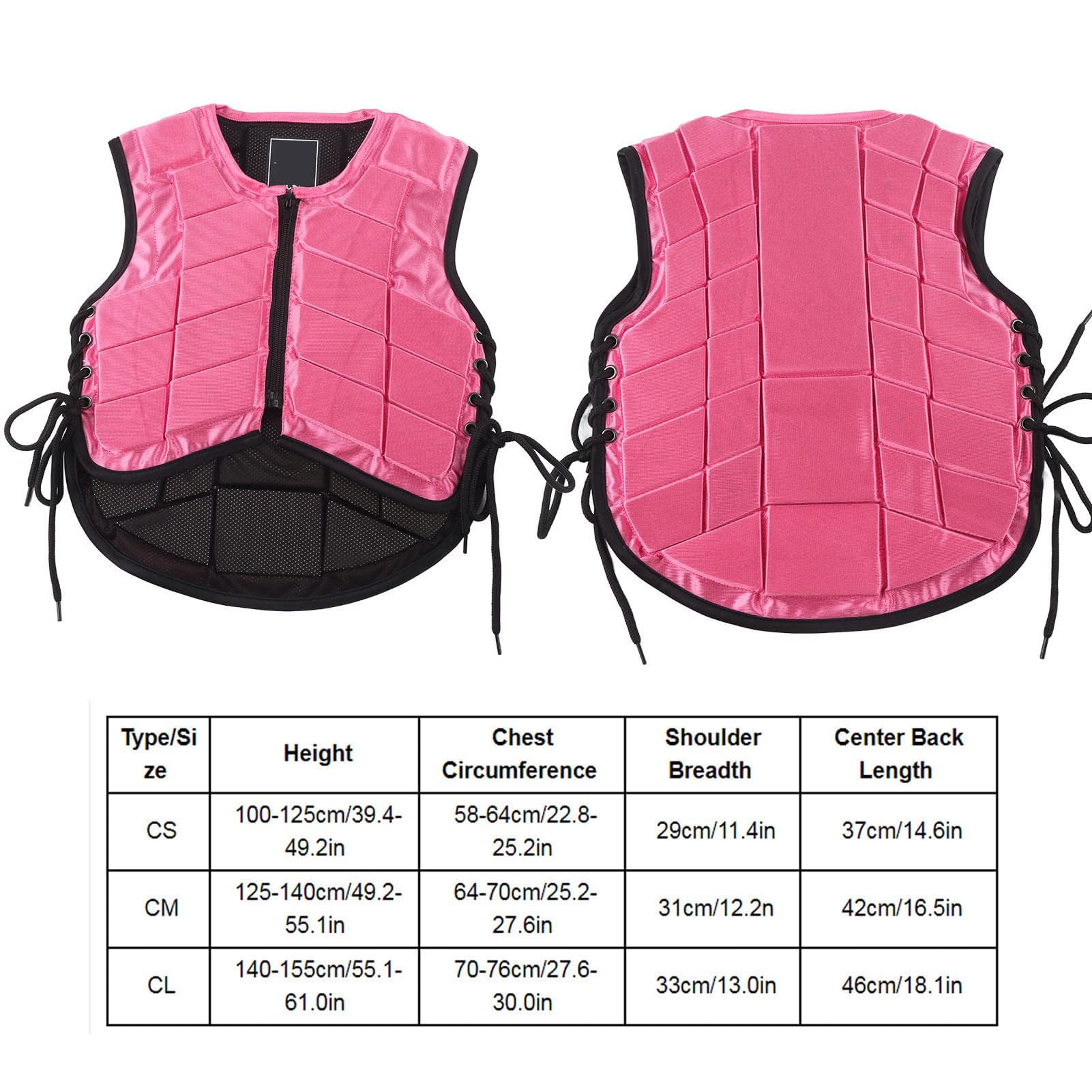 Gilet Equestre per Bambini, Gilet Equestre Professionale Unisex Imbottito in Eva di Sicurezza per Equitazione Protezione per Il Corpo per Ragazze e Ragazzi