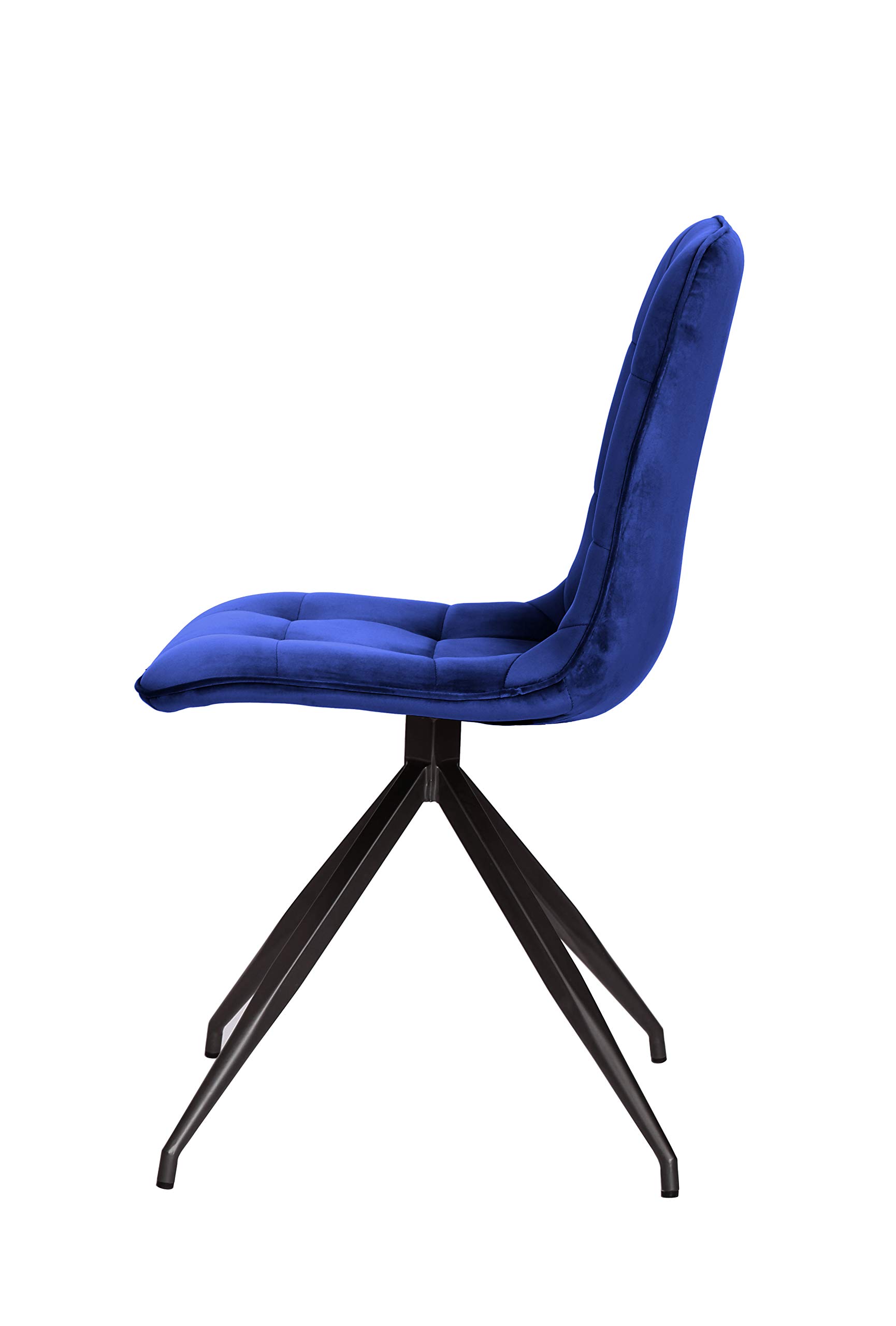 La Silla Española Legno sedia, tessuti, blu indaco, dimensioni: 46 cm (larghezza) x 57 cm (fondo) x 88 cm (altezza)