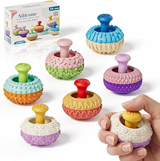 Fidget Toys for Adults, 6PCS Sensory Thumb Rocker, Textured Fidget Gadgets | Quiet Sensory Desk Toys for Classroom & Office, Christmas Birthday Gifts for Boys & Girls