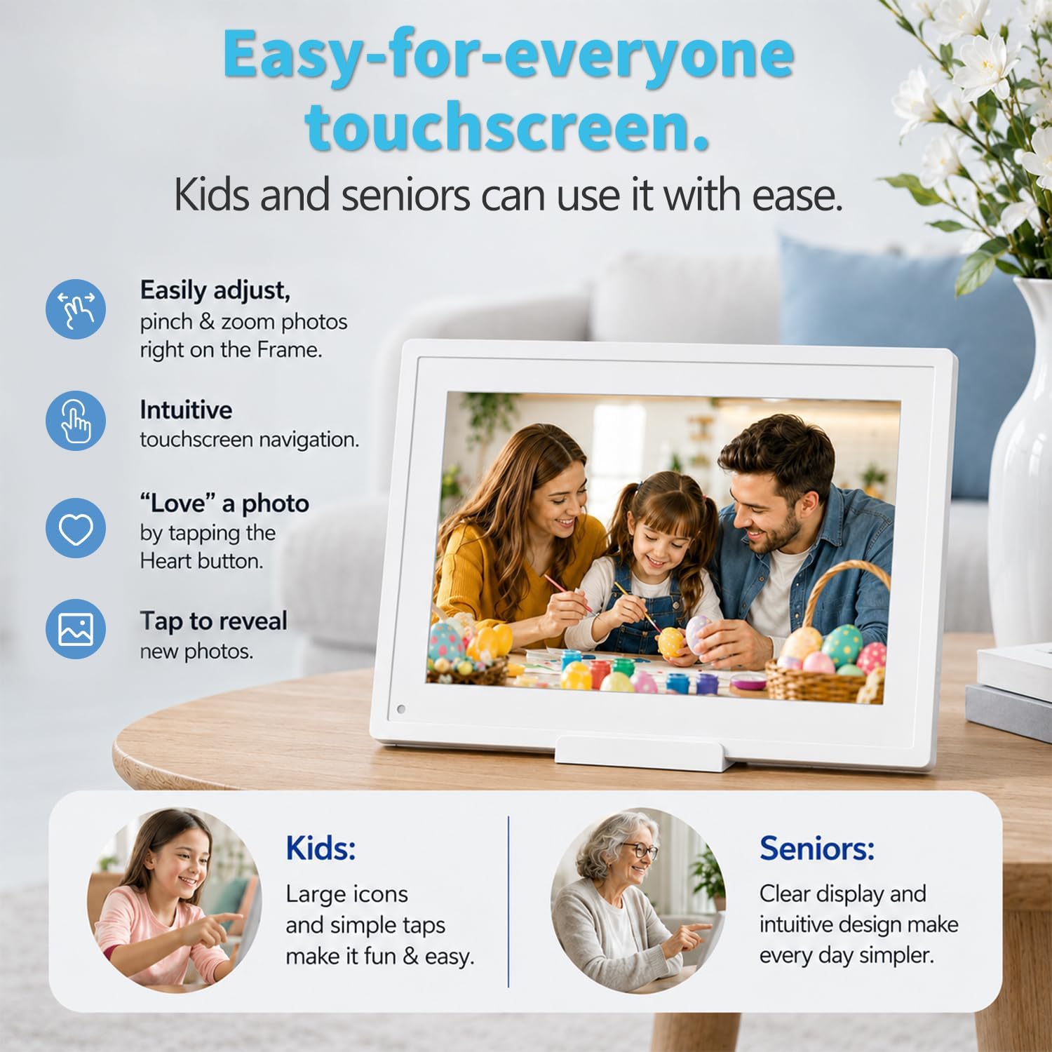 10,1 Zoll Digitaler Kalender Wand Touchscreen Elektronischer Kalender - Interaktiver Smart Familienplaner, Kein Abonnement, Aufgabendiagramm, Mahlzeitenplaner, Star Reward, Sync Google Cal via App